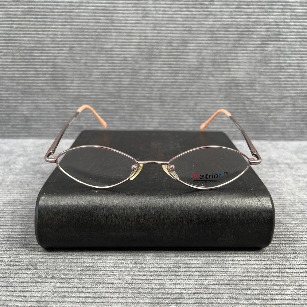 Oval Eyeglasses Blush Electroplated Metal Frame 50-17-135 Patriot California